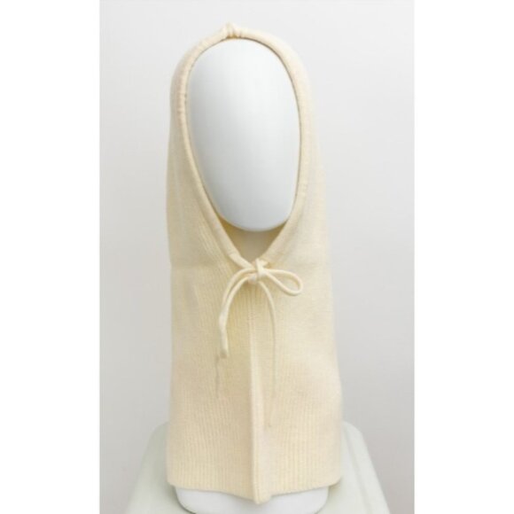Balaclava Headwarmer w/ Drawstring Ivory - Picture 3 of 3